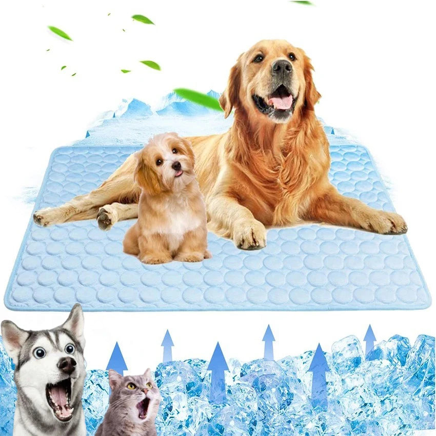 Dog Cooling Mat Summer Pad Mat for Dogs Cat Ice Silk Blanket Sofa Breathable Pet Dog Bed Summer Washable for Small Large Dog Cat